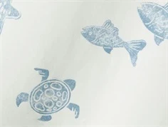 Print af blå havelementer på hvid t-shirt fra Name It 13241249 cloud dancer 